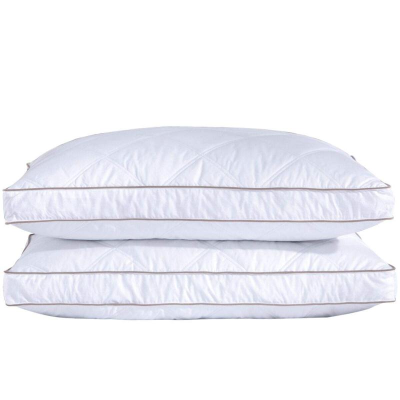 Goose Feathers and Down Pillow for Sleeping Gusseted Bed el Collection Pillows Standard Queen