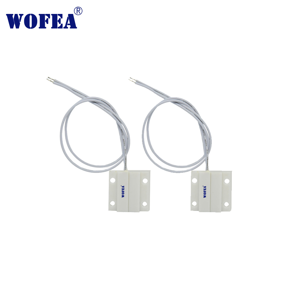 Wofea hardwired door sensor NC  Normal close magnetic switch  2pcs/lot
