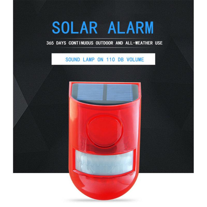 Solar Alarm Light Wireless IP65 Motion Sensor Outdoor Garden Security Lamp For Farms мигалка полицейская