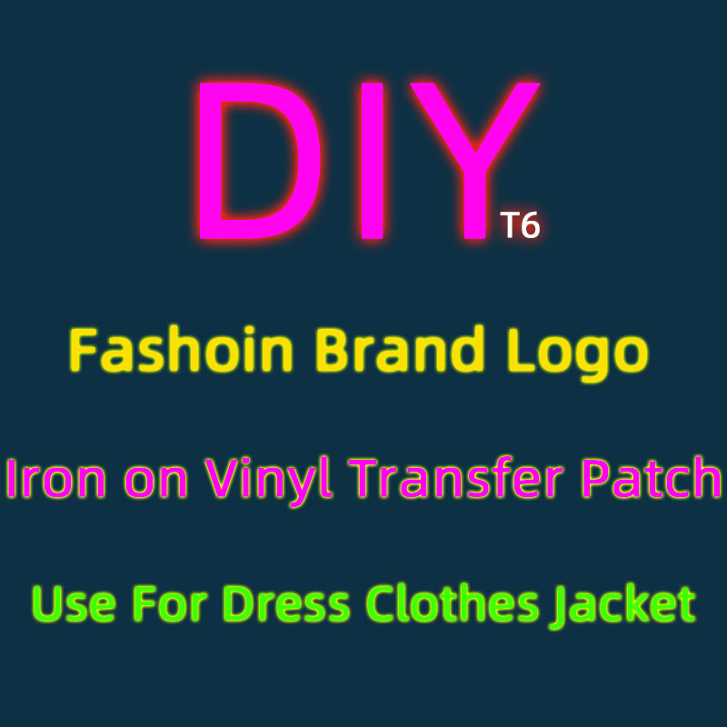 Custom  Logo Iron-on Transfers for Clothing Stripe on Clothes Heat Thermo-sticker for Clothes Applique Diy Iron on Vinyl