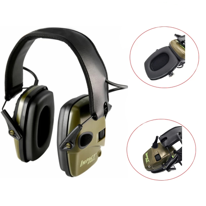 Tactical Shooting Electronic Earmuffs Shooting Headphones Noise Reduction Hearing Protection Ear Protection Outdoor Activities