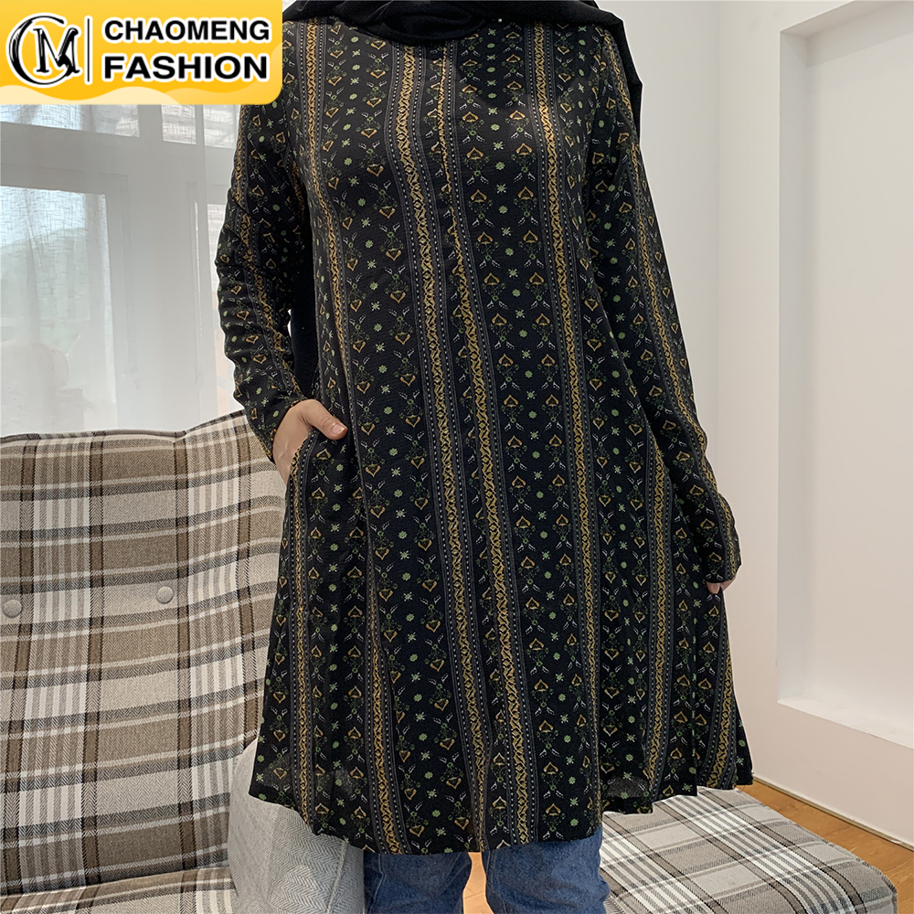   Printing High  Muslim For Women Casual Tops Malaysia Turkey Arabic Islamic Clothing Shirt Blouse Mujer