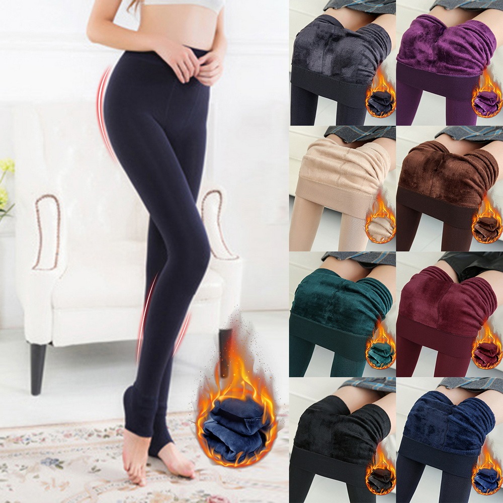 Winter Leggings Knitting Velvet Casual Legging High Elastic Thicken Lady's Warm Black Pants Skinny Pants For Women Leggings