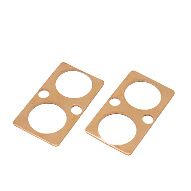 10Pcs Raw Brass Square Round Hole Charms Pendant Connector For Jewelry Findings Making DIY Earrings Necklaces Craft Supplies