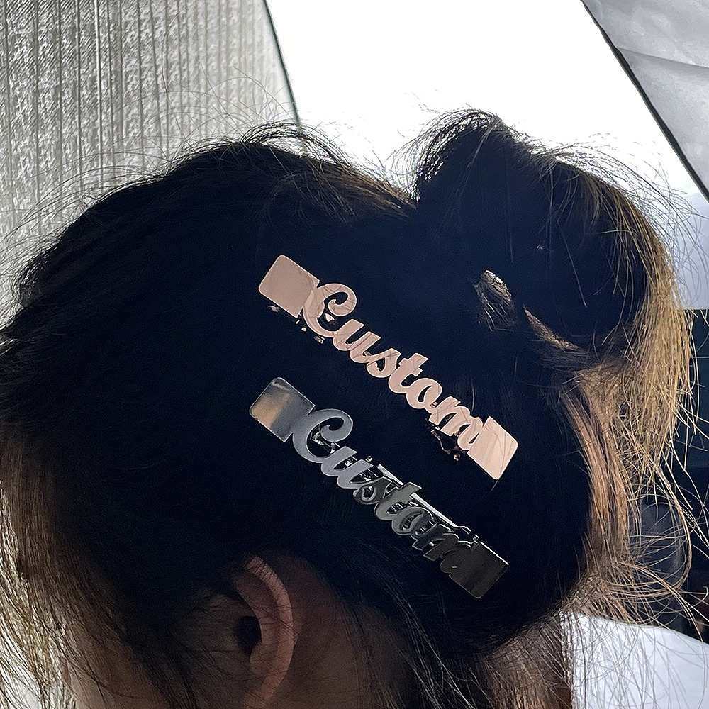  Name Hairpin For Women Stainless Steel Custom Personalise Font Gold Silver Hairpin Jewelry Valentine's Day Present