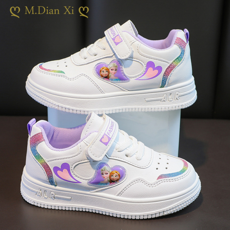 Children Cartoon Girl Frozen Princess ELSA Student Soft Soft Casual Shoes Sports Shoes Student Running Shoes