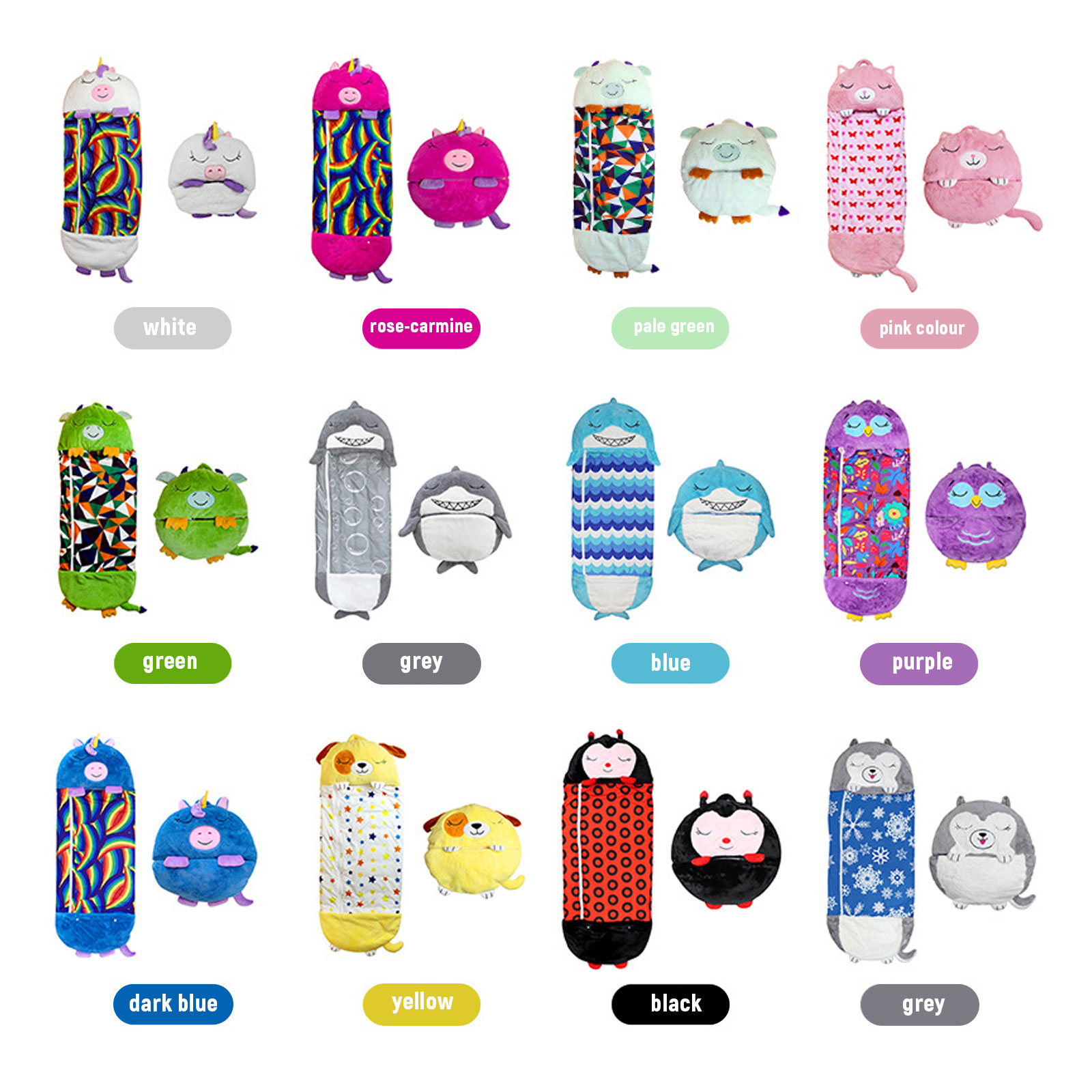 Children's Sleeping Bag dormilocos saco dormir Plush Doll Pillow kids Cartoon Blanket Sleepsacks Baby Sleep Sack For  Girls