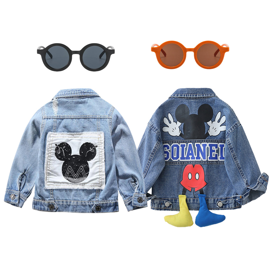 Disney Mickey Jean Jacket Coat Autumn Kids Baby  Teenagers Children Girls Windbreaker Casual Toddler  Jacket for Girls