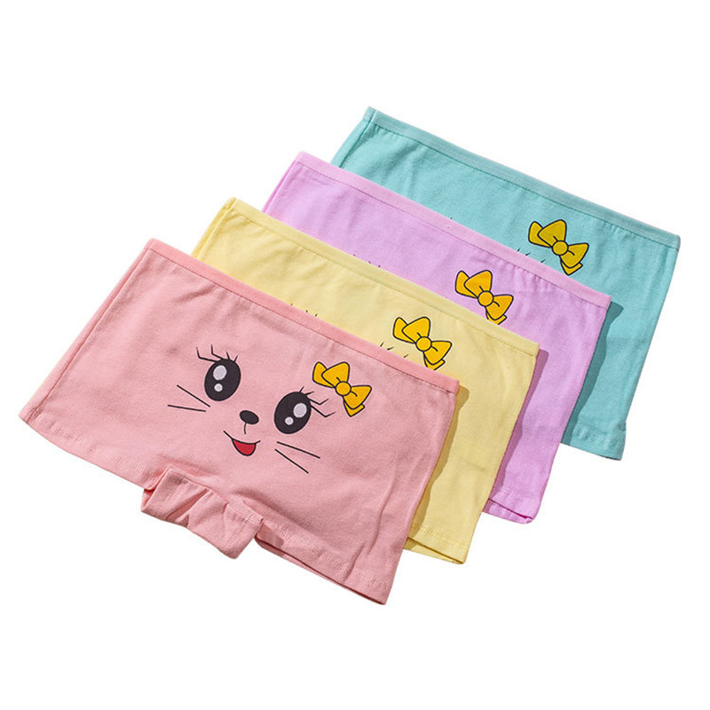 Girl Cartoon Boxers Children Cotton Underwear Kids Princess Florals Panties Children Underpants  Soft Shorts Size 2T-10T