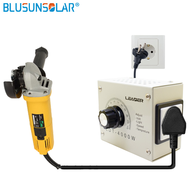 SCR Dimmer Portable Speed Temperature Light Voltage Adjustable Regulator AC 220V 4000W Compact Variable Voltage Controller