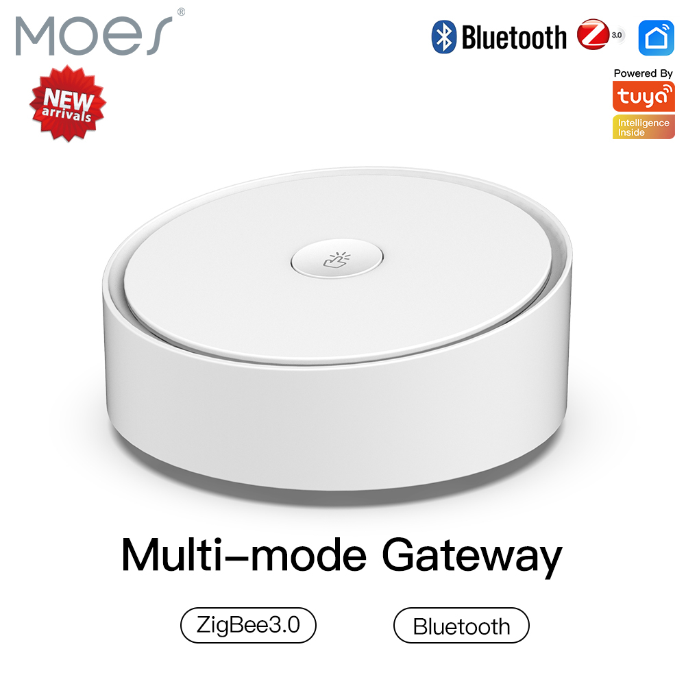Moes Smart Multi-mode Gateway ZigBee 3.0 WiFi Bluetooth Mesh Hub Work with Tuya Smart App Voice Control via Alexa Google Home