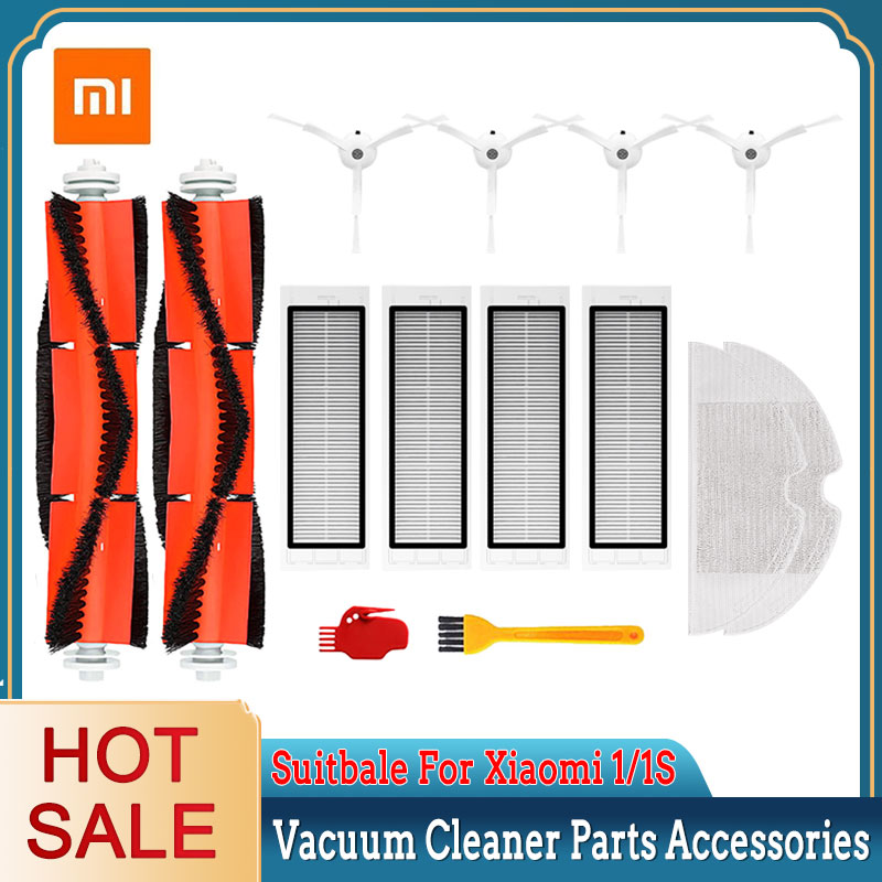 Hepa Filter for Xiaomi Mijia 1 1s Roborock S5 S50 Max Mi Robot Vacuum Cleaner Mop Roller Side Brush Accessories Spare Parts Kit