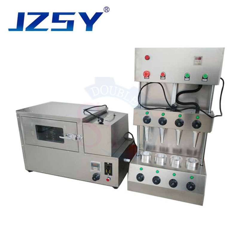 4 Moulds Umbrella Shape Pizza Cone Maker Machine Pizza Cone Forming Moulding Equipment/ Pizza Cone Machine With Rotary Oven