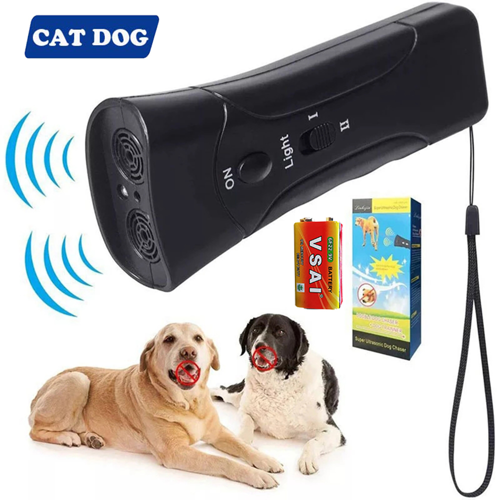 Dog Repeller LED Ultrasonic From Dogs Anti Barking Device Laser Dog Repeller Training Device отпугиватель собак антилай
