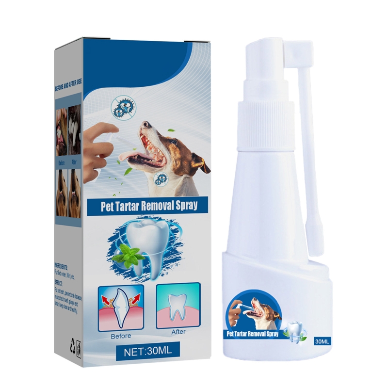 Dog Breath Freshener Spray Oral Deodorant Eliminate Bad Breath Prevent Oral Disease for Dogs & Cats 1 OZ