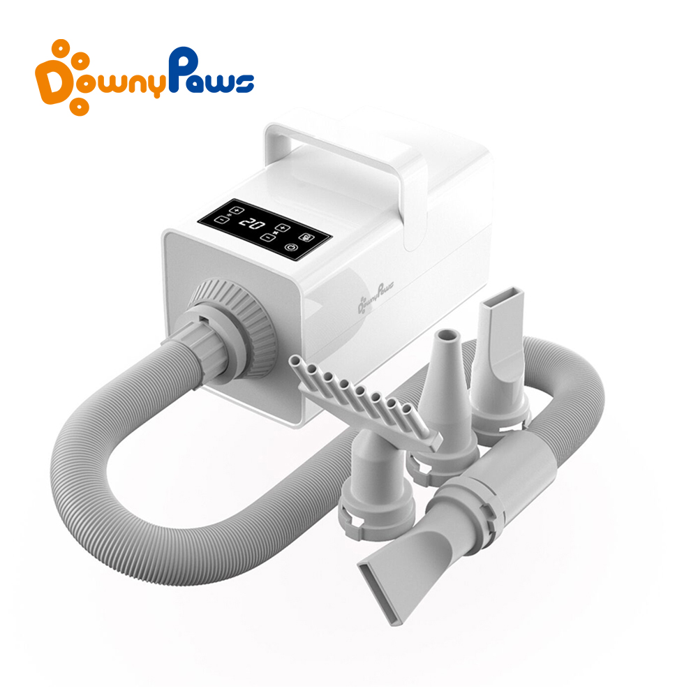 DownyPaws Professional LED Pet Dog Dryer Cat Grooming Water Blower Heater Adjustable Drying Blow-dryer Force Compressor For Dogs