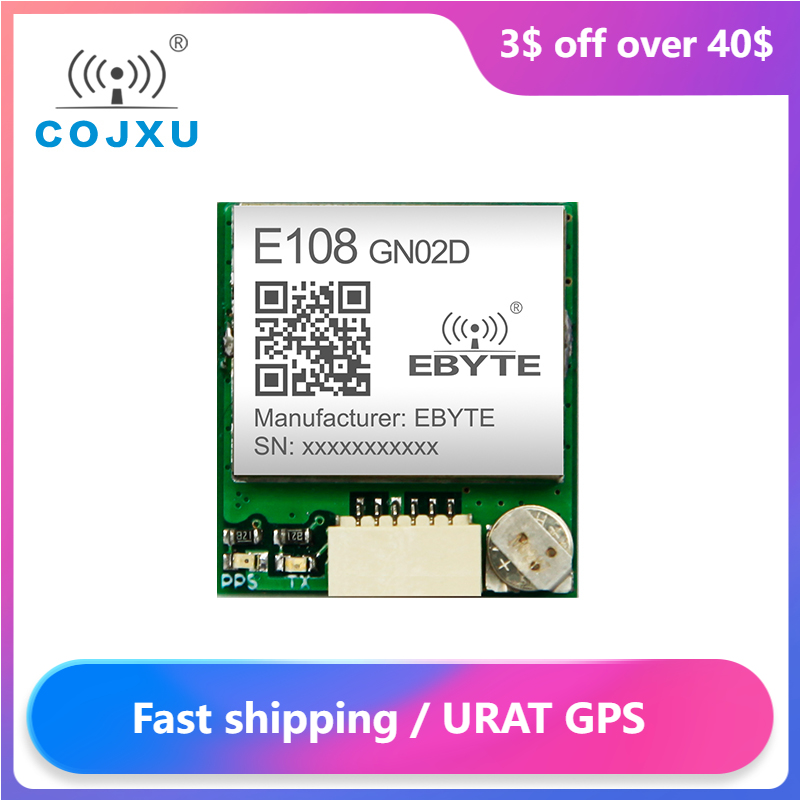 GPS Module E108-GN02D NMEA0183V4.1 10Khz 2.8V GPS BDS GLONASS  6pin DIP Satellite Positioning Module Build-in Antenna Easy Use