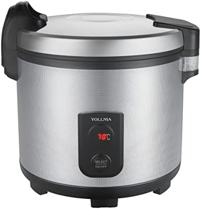 55 Raw/110 CUP Commercial Rice Warmer(Not Rice Cooker) Portable 18.1QT Big Rice Warmer / 122℉- 178℉ Adjustable Temperature/ 130W/ Non-stick Inner Pot