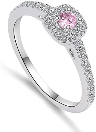 women Engagement Wedding Ring，S925 Sterling Silver 1 Carat High-Carbon Diamond Engagement Rings for Women ， Wedding Ring, or Women's Ring Set , 14K white gold plated Ring Unique promise ring for her