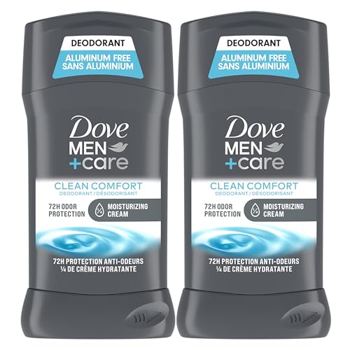DOVE MEN + CARE Deodorant Stick Moisturizing Deodorant For 72-Hour Protection Clean Comfort Aluminum Free Deodorant For Men, 3 Ounce (Pack of 2)