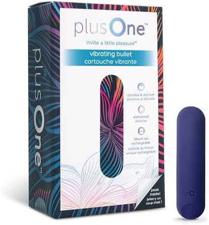 plusOne Bullet Vibrator for Women - Mini Vibrator Made of Body-Safe Silicone, Fully Waterproof, USB Rechargeable - Personal Massager with 10 Vibration Settings