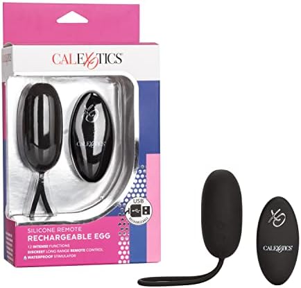 California Exotic Novelties Silicone Remote Rechargeable Egg Vibrator, Black (SE-0077-30-3)