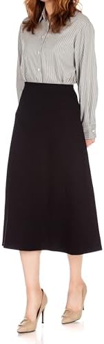 Dani's Choice Elastic Waist A-line Flared Long Skirt