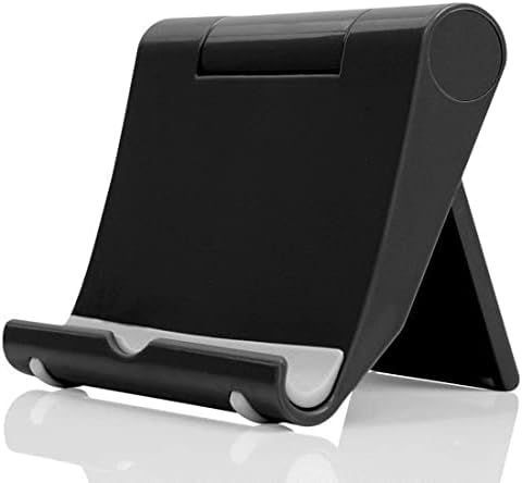 Cell Phone Stand for Desk, Foldable Cell Phone Holder Mobile Phone Dock Multi-Angle Universal Adjustable Tablet Holder Compatible with Most Cell Phone and Tablet (Black)