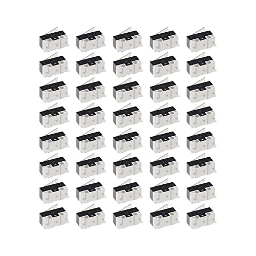 40PCS Micro Limit Switch Long Hinge Lever AC 125V 2A 3 Pin SPDT for Home Appliances Audio Toys Mouse Business Machines Communication Equipment