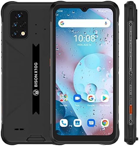 UMIDIGI Bison X10G Rugged Smartphone, NO NFC, T-mobile, 4+32G, Rugged Cell Phone Unlocked, IP68/IP69K Waterproof, Android 11, 6.53" FHD Screen, 6150mAh Battery, 4G Dual SIM