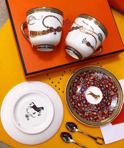 1st copy hermes home cheval d’orient porcelain tea set