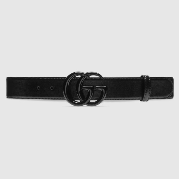 Gucci Black GG Marmont 38MM Belt with Black G Buckle