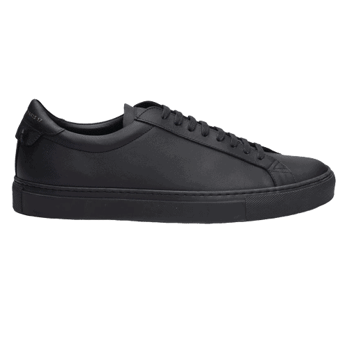GIVENCHY URBAN STREET LOW-TOP LEATHER TRAINERS TRIPLE BLACK – GVC25