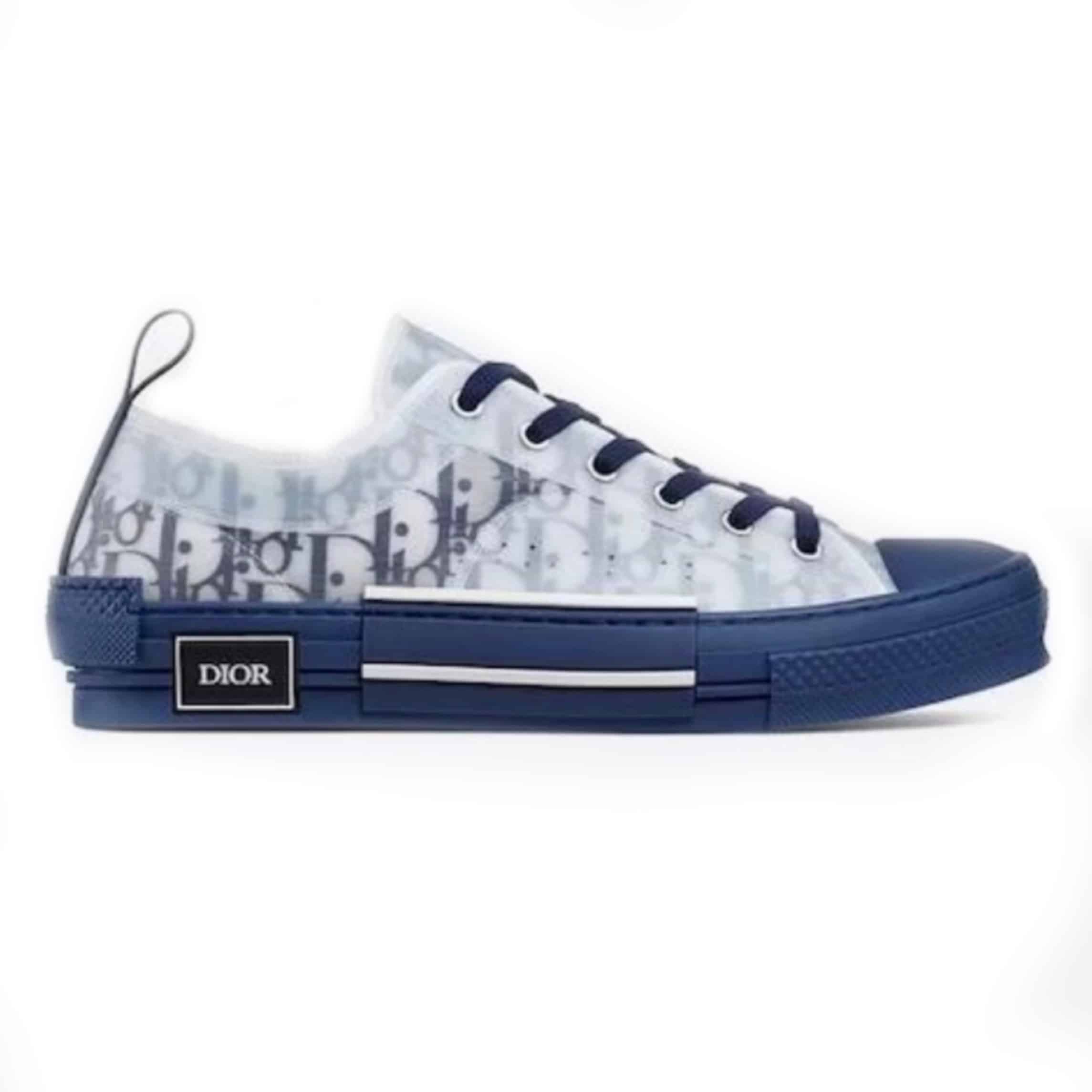 DIOR B23 LOW-TOP SNEAKER IN BLUE DIOR OBLIQUE – CD28