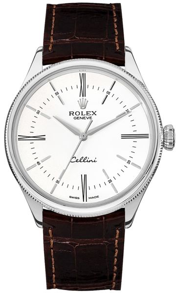 Rolex Cellini Time White Dial Index Hour Markers Men’s Watch 50509